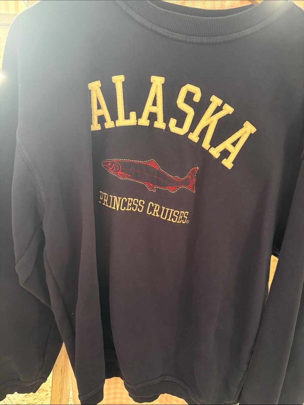 Navy 'Alaska' Embroidered Crewneck Sweatshirt -
